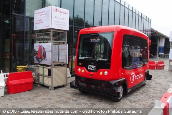 navette autonome au Salon Autonomy à la Villette (Paris)
