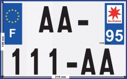 Taille unique des plaques pour toutes les motos