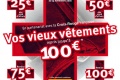 Jusqu à 100 euros reprise vêtements