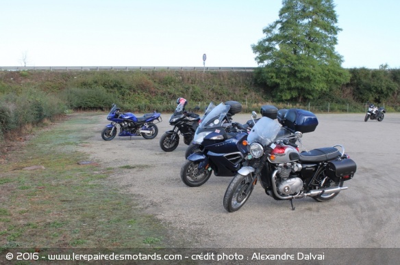 Quelques motards ont fait une pause au relais calmos