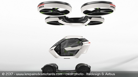 La voiture drone présentée au Salon de Genève avec ses deux modules