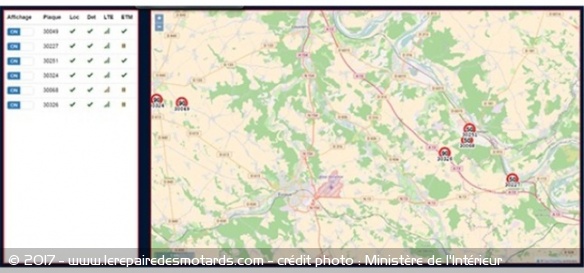 Carte de localisation des voitures-radar
