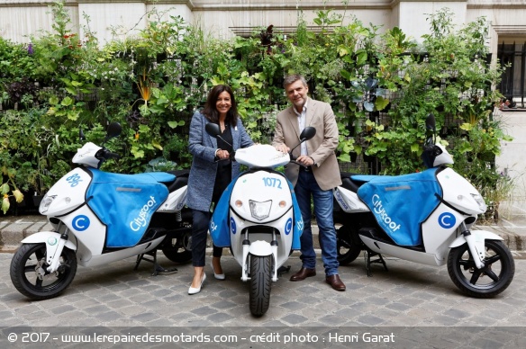 CityScoot fête sa première année avec Anne Hidalgo