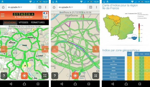 Carte comparative entre circulation et pic de pollution