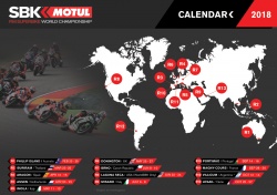 WSBK : 13 épreuves pour 2018