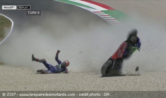 Chute de Vinales pendant la FP2 au Mugello