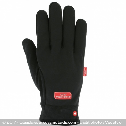 Sous-gants coupe-vent Vquattro pour l'hiver