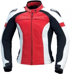 Blouson cuir sport Büse Lady Vermont pour les femmes rouge et noir
