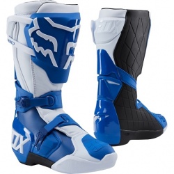 Botte MX Fox 180 en bleu, blanc et noir