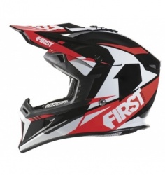 Casque cross Firstracing T3 rouge et noir