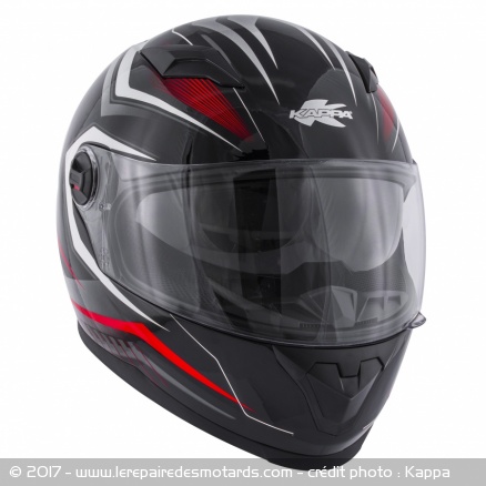 Casque intégral Kappa KV 27 Denver rouge et noir