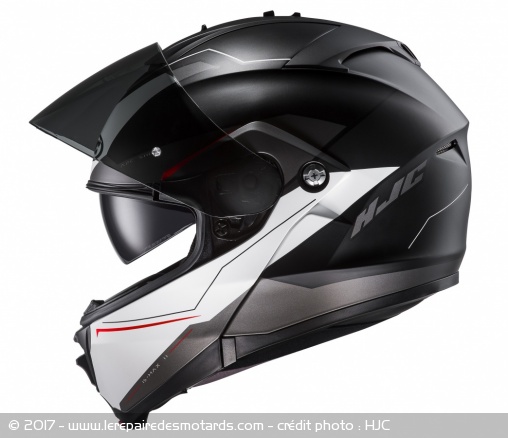 Casque modulable HJC IS-Max II Magma ouvert