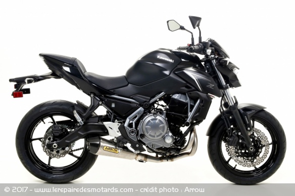 Echappements Arrow sur Kawasaki Z650 