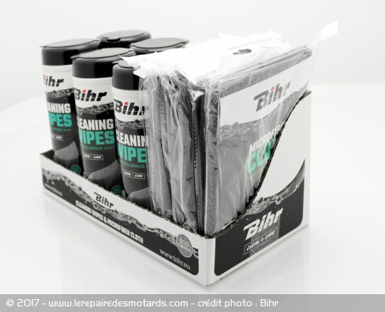 Lingettes nettoyantes Bihr et la microfibre