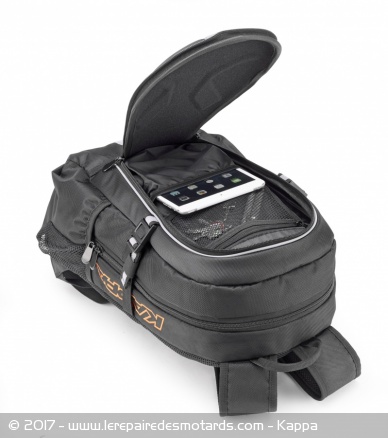 Le sac à dos Kappa RA 313, avec sa poche ouverte