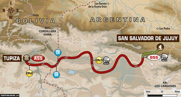 Carte : 4ème étape du Dakar