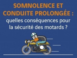 14 fois plus de chutes pour un motard fatigué
