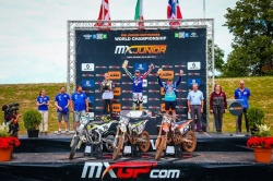 Le podium du Championnat du monde Junior de MX