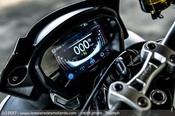 Compteur TFT 5 pouces du Triumph Street Triple