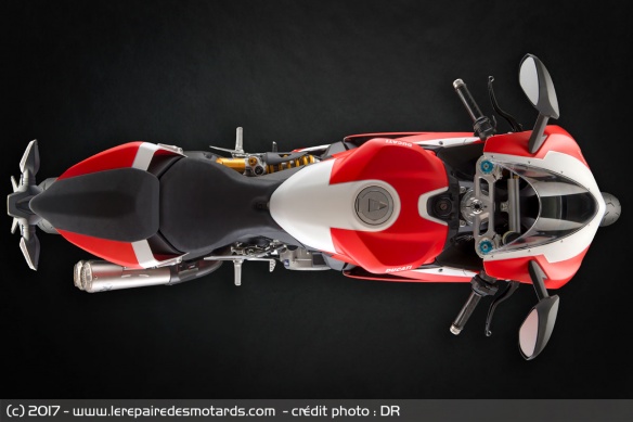 Vue de dessus de la Ducati 959 Panigale Corse