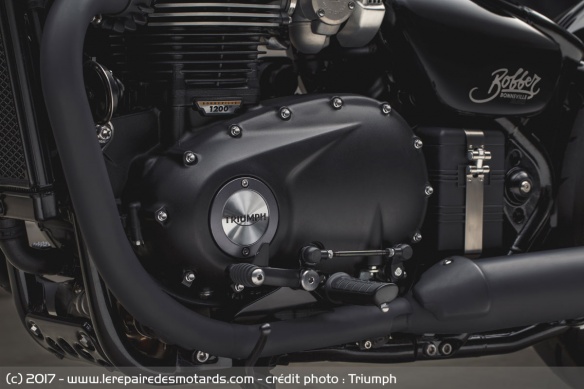Moteur de la Triumph Bonneville Bobber Black