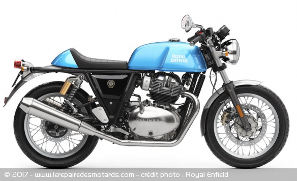 Royal Enfield 650 Continental GT bleue