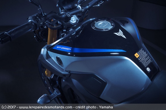 On retrouve les motifs de la MT-10 SP