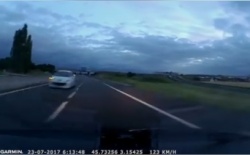 La gendarmerie filme une voiture à contresens