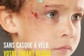 Sans casque  vlo  enfant risque bobo