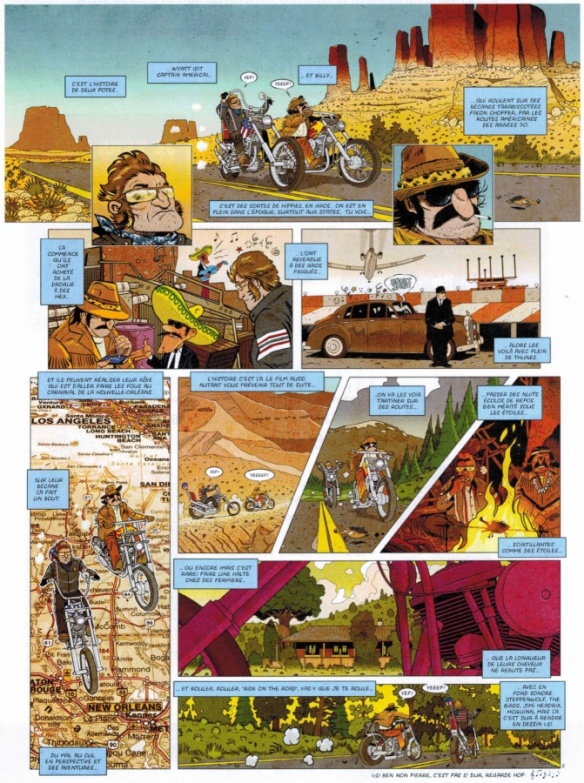 Extrait de « Easy Rider » revu et corrigé par Pixel Vengeur