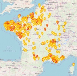 Carte pénurie essence stations services