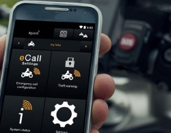 Appli mobile du système ecall moto Dguard