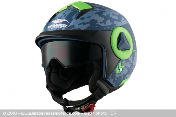 Casque jet Vemar Breeze avec écran solaire rétractable 