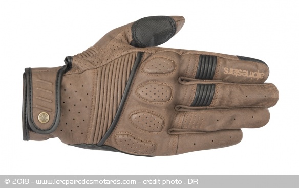 Gants cuir Alpinestars Crazy Eight coloris marron/noir 