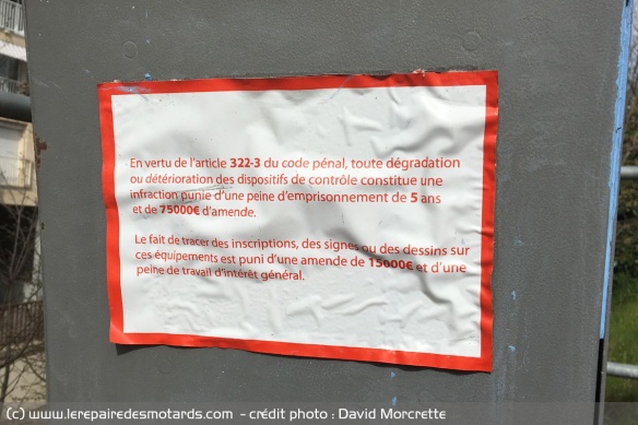 Détruire un radar et un délit