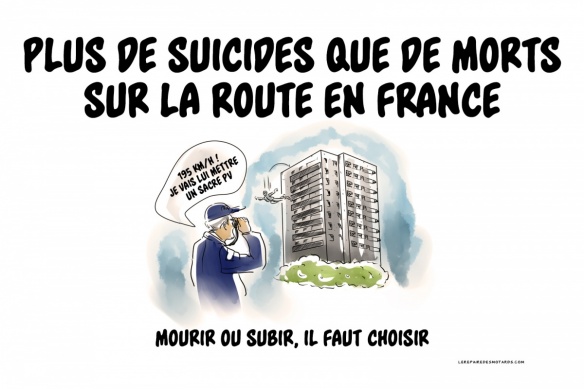 Plus de suicides que de morts sur les routes