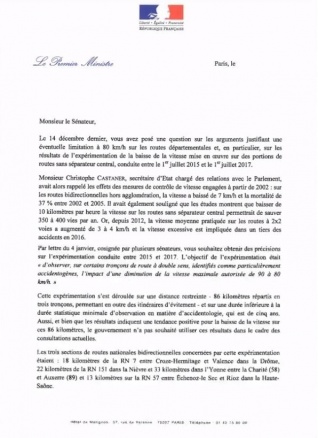 La première page du courrier