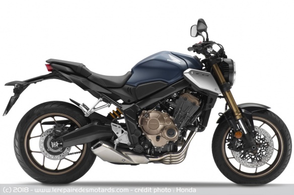 Honda CB650R bleu