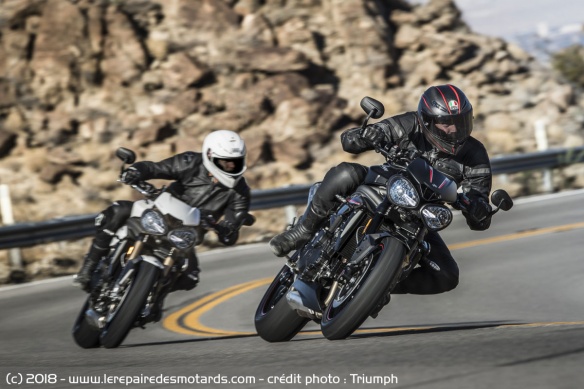 Triumph Speed Triple S et RS sur route