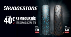 Bridgestone rembourse 40€ sur les pneus