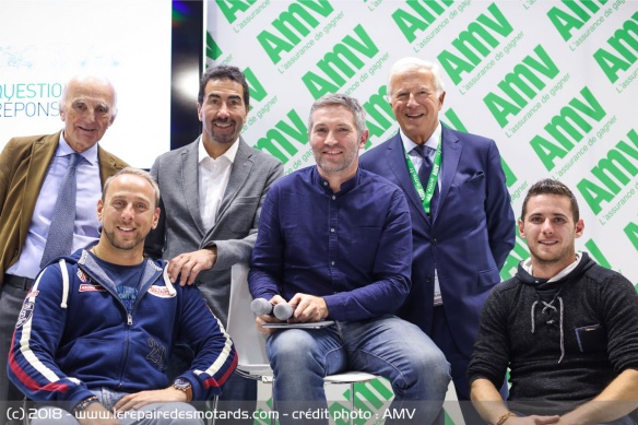 De gauche à droite : Pr. Sailland, Stéphane Paulus, Luc Alphand, David Dumain, Franck Allard et Kevin Simonato