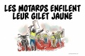 Crobard Les motards mettent gilet jaune