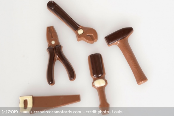 Les outils en chocolat