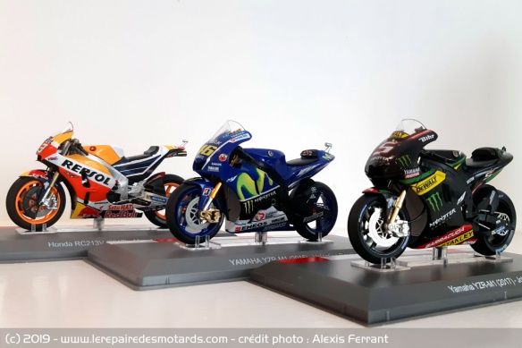 Les motos de Marquez, Rossi et Zarco des trois premiers numéros Les motos de Marquez, Rossi et Zarco des trois premiers numéros