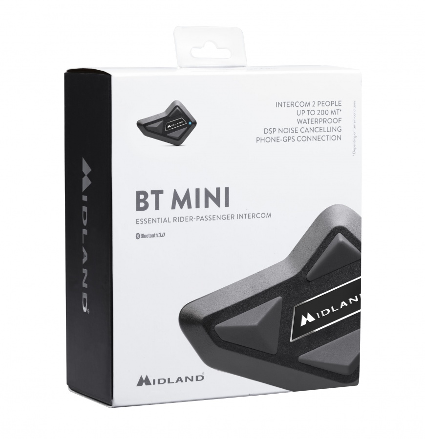 Midland BT MINI Audio Kit - Complete Set Met Microfoon, Luidspreker En Bevestiging