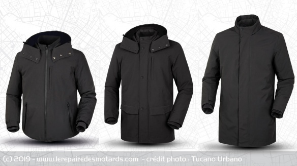 Les vestes Tucano Urbano Isola, Brera et Scala