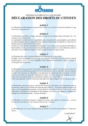 Déclaration des droits du citoyen de Motardie