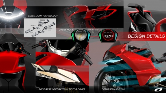 Détails de design Ducati Zero (c) École Polytechnique de Design de Milan