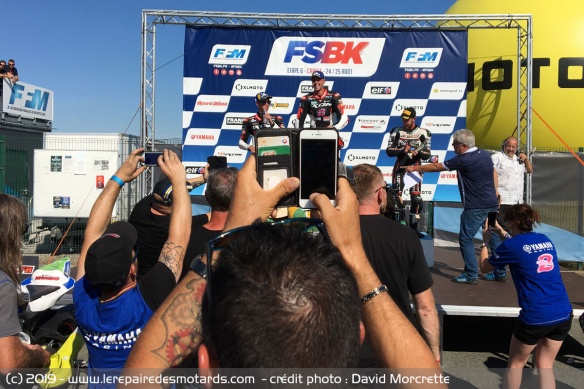 Le podium et le sacre du Champion de France à Carole