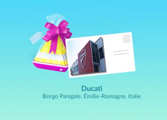 Ducati en cadeau dans PokemonGo